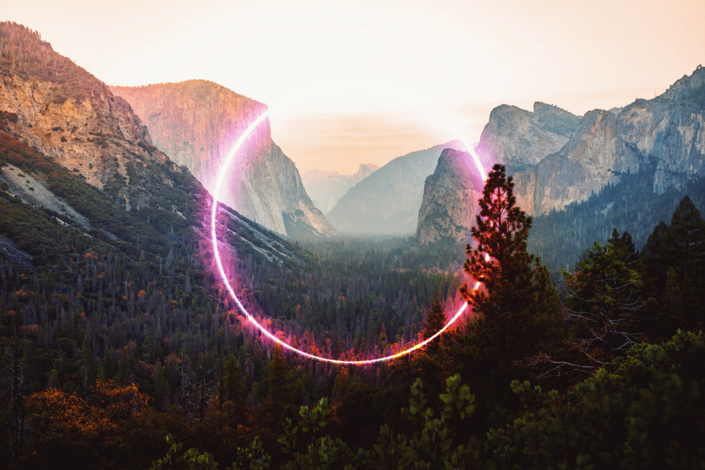 halo-of-neon-ring-illuminated-in-the-stunning-landscape-of-yosemite